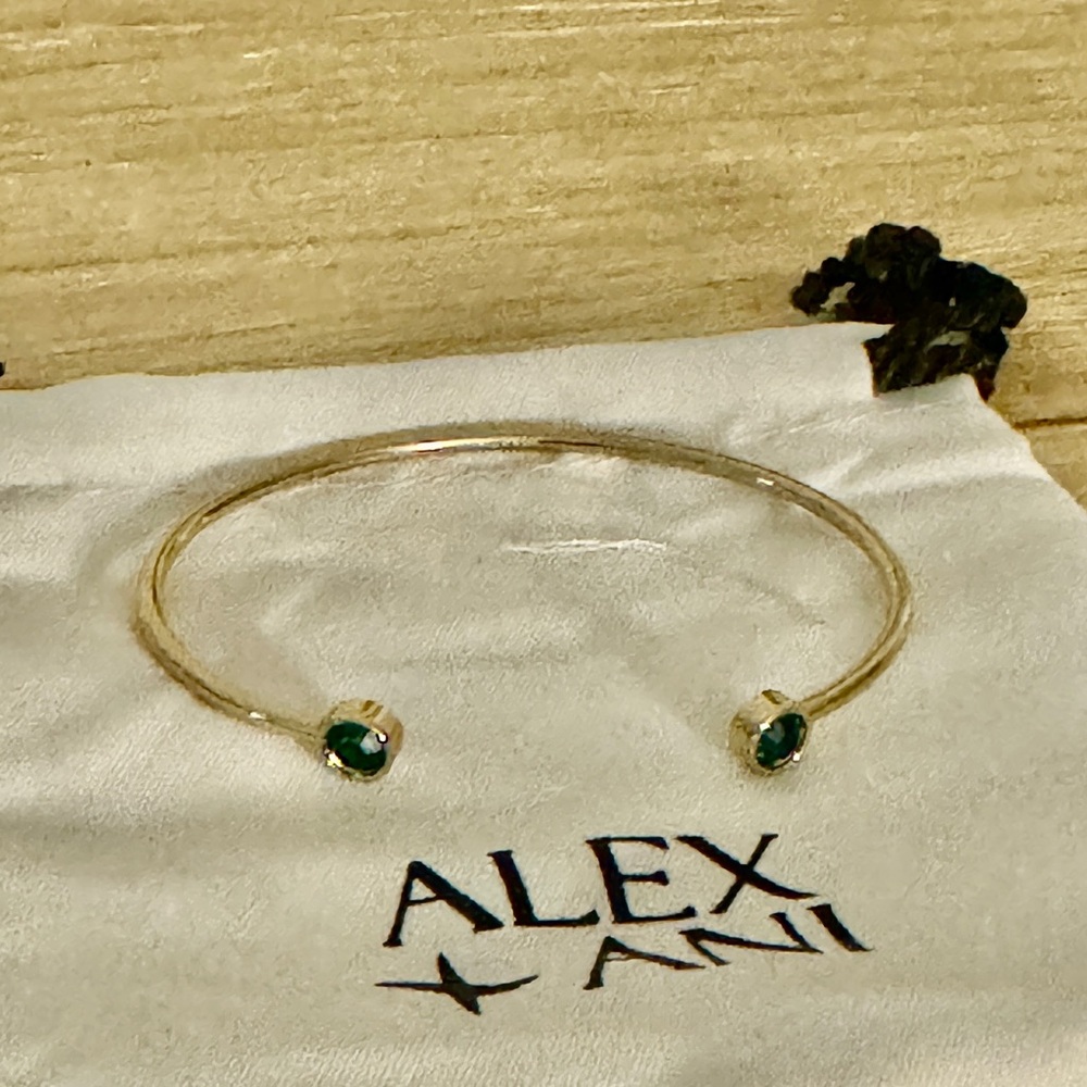 Alex & Ani emerald flex cuff bracelet